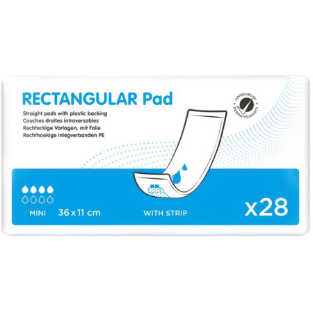 iD Rectangular Pad Mini 36x11cm 28 Stuks