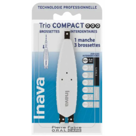 Inava Penselen Trio Compact Small 000 Noir 0,6mm 3 Stuks