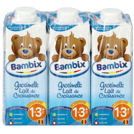 Inex Bambix Groeimelk Natuur 1-3 Jaar 3x250ml