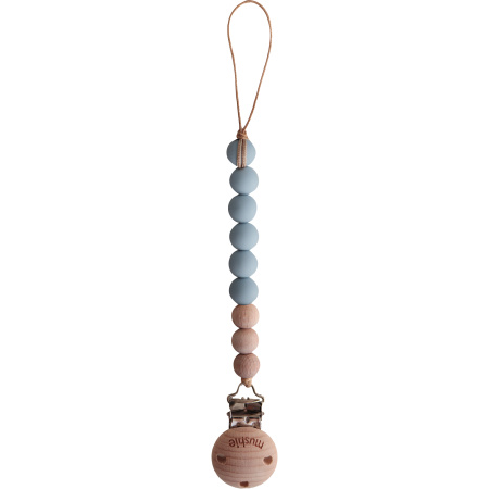 Mushie Fopspeenketting Baby Blue 1 Stuk