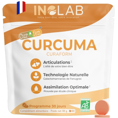 Inolab Curaform Geoptimaliseerde Curcumine Et Bio Fenegriek 60 Tabletten