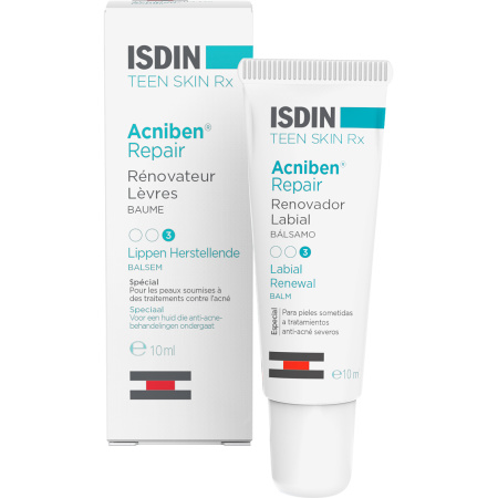 Isdin Teen Skin Rx Acniben Repair Lippen Balsem Tube 10ml