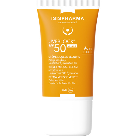 Isispharma Uveblock SPF50 Velvet Fluweelzachte Crème-Mousse 40ml