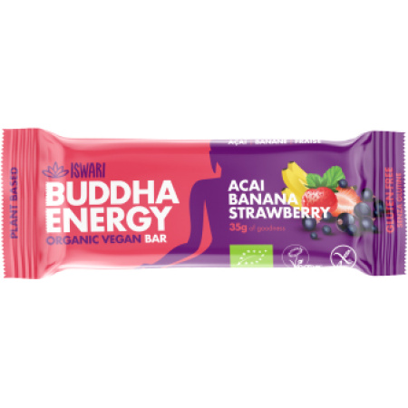 Iswari Buddha Energie Reep Acai Banaan En Aardbei 35g