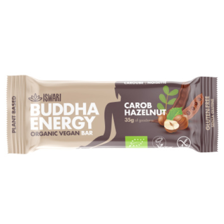 Iswari Buddha Energie Reep Johannesbrood En Hazelnoot 35g