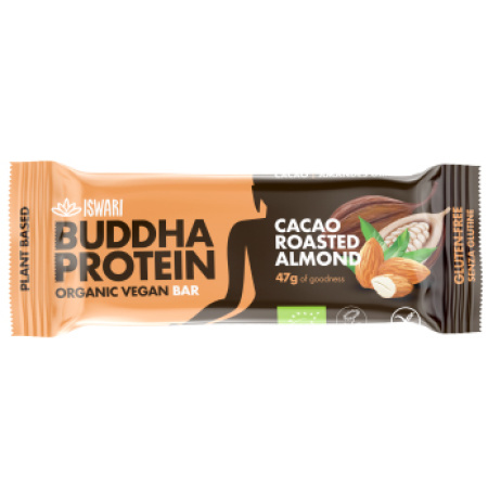 Iswari Buddha Proteïne Reep Cacao En Geroosterde Amandel 47g