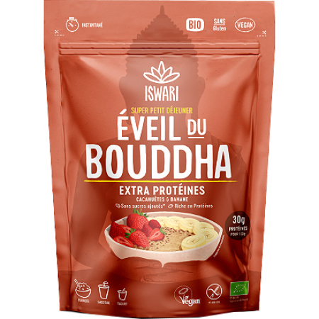 Iswari Ontwaken Van Boeddha Extra Proteïne Pinda's En Banaan Zakje 360g