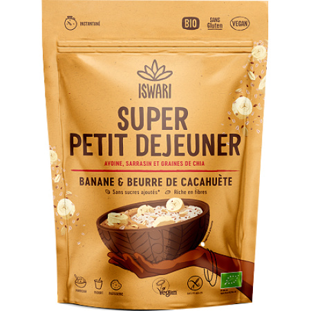 Iswari Super Ontbijt Banaan En Pindakaas Zakje 360g