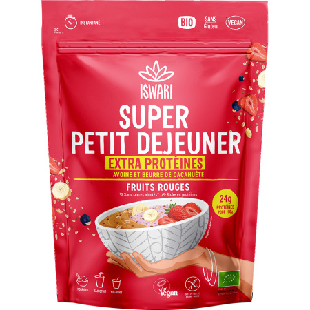 Iswari Super Ontbijt Extra Proteïne Rode Vruchten 360g
