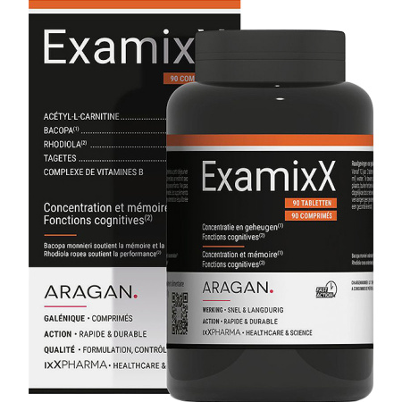 ixX Pharma ExamixX Geheugen & Concentratie Bacopa Rhodiola & Vitaminen B 90 Tabletten
