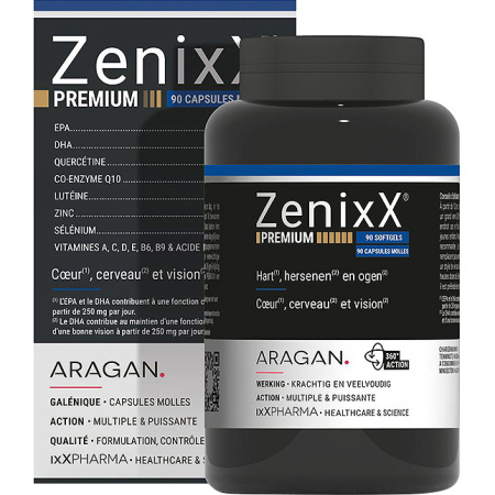 ixX Pharma ZenixX Hart Brein & Zicht Omega-3 EPA & DHA CoQ10 Zink 90 Capsules