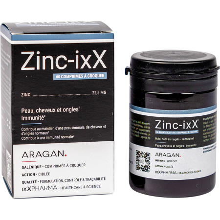 ixX Pharma Zinc-ixX Zink 22,5mg Immuniteit Huid & Nagels 60 Kauwtabletten