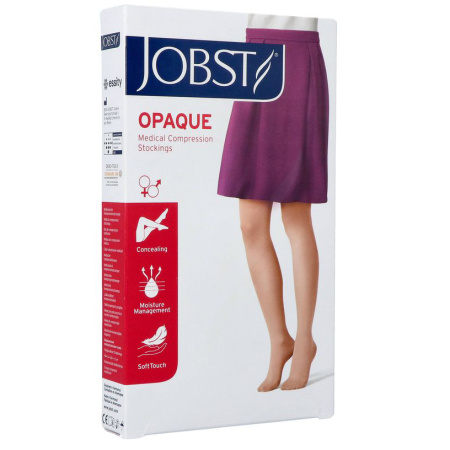 Jobst Opaque Compressiekous 1 Ad Pet Open Soft Naturel Maat L 1 Paar