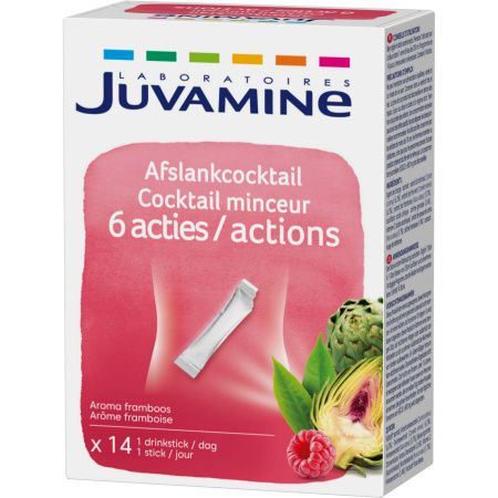 Juvamine Afslancocktail 6 Voudige Werking Framboos Aroma 14 Sticks