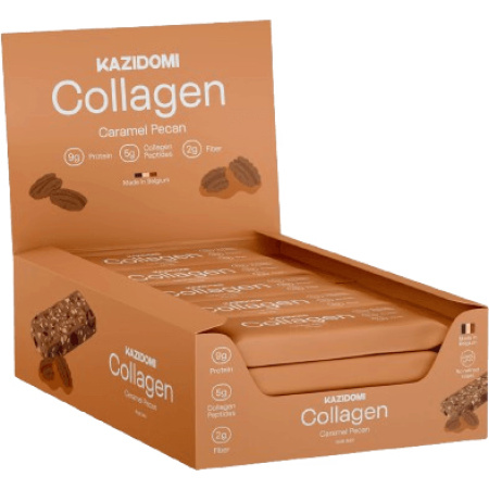 Kazidomi Collageenreep Karamel-Pecannoot 5g Collageen 42g