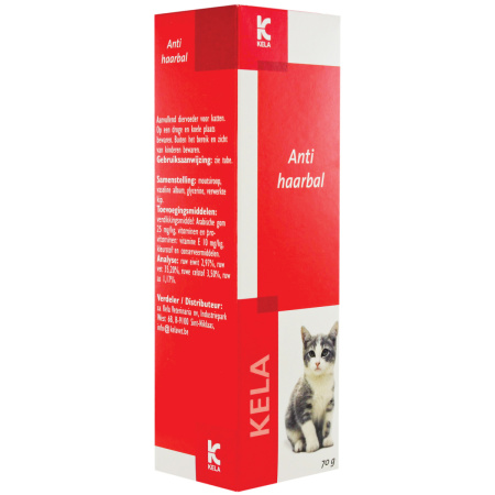Kela Anti Haarbal Pasta Aanvullend Diervoeder Voor Katten 70g