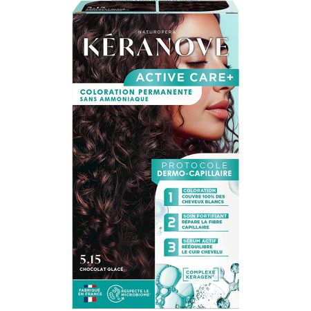 Keranove Dermo-Capillaire Haarkleuring Zonder Ammoniak 5.15 IJs-Chocolade 1 Kit