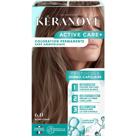 Keranove Dermo-Capillaire Haarkleuring Zonder Ammoniak 6.0 Donkerblond 1 Kit