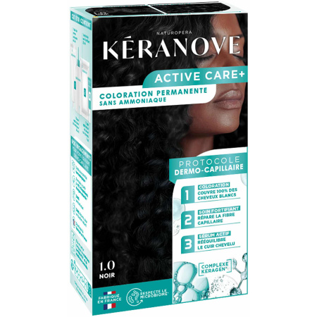 Keranove Dermo-Capillaire Haarkleuring Zonder Ammoniak 1.0 Zwart 1 Kit