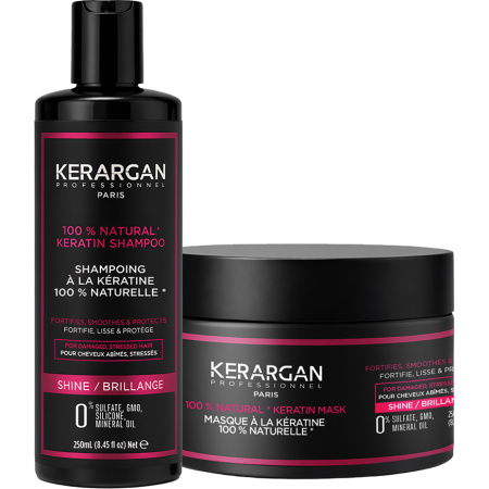 Kerargan Keratine Duo Herstellende Shampoo & Masker Voor Beschadigd Haar 2x250ml