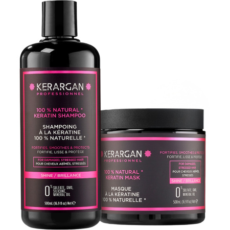 Kerargan Keratine Duo Herstellende Shampoo & Masker Voor Beschadigd Haar 2x500ml