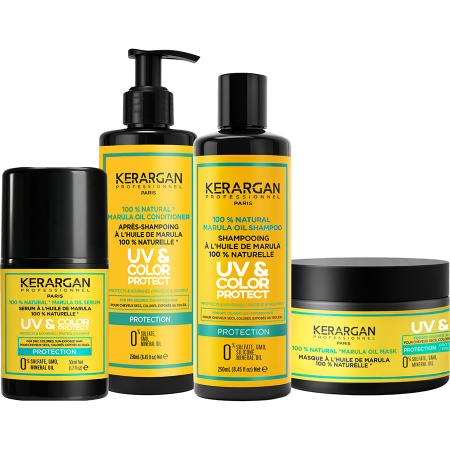 Kerargan UV & Color Protect Routine 4 Kleurbehoudende Verzorgingen 3x250ml + 50ml