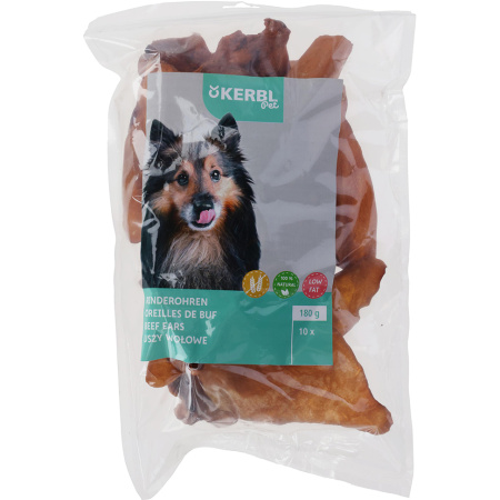 Kerbl Hondensnack Gedroogd Runderoor 10 Stuks