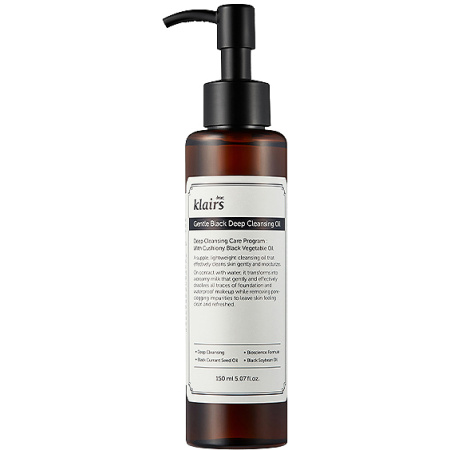 Klairs Gentle Black Diep Reinigende Olie Pompfles 150ml