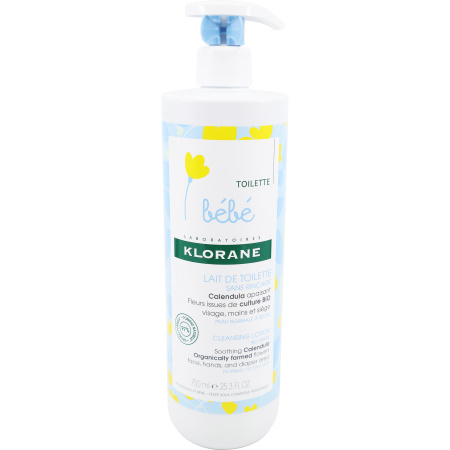 Klorane Bébé Beschermende Toiletmelk Pompfles 750ml