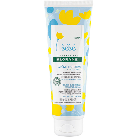 Klorane Baby Voedende Crème Met Cold Cream Droge En Zeer Droge Huid Tube 125ml