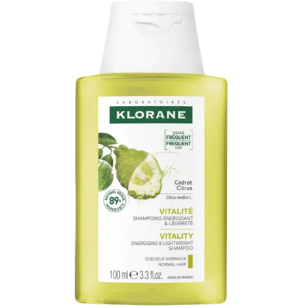 Klorane Cédrat Vitaliteit Energiegevende Shampoo Met Licht Effect Voor Normaal Haar Fles 100ml