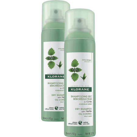 Klorane Droogshampoo Brandnetel 2x150ml Promo 2de Aan -50%