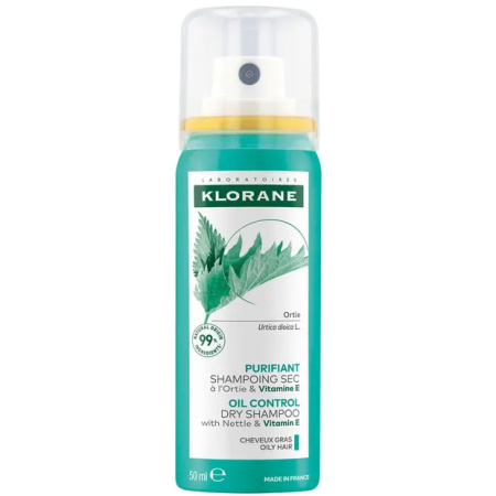 Klorane Droogshampoo Met Brandnetel & Vitamine E 50ml