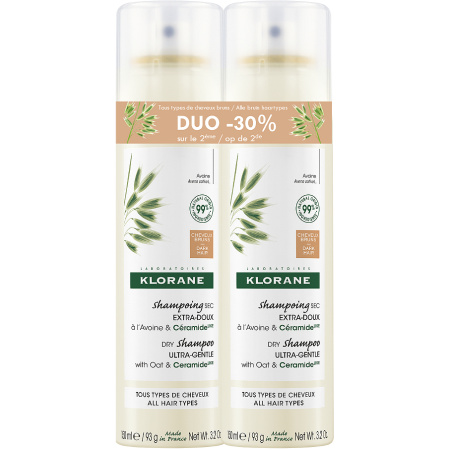 Klorane Extra Zachte Droogshampoo Met Haver En Ceramide Getint Promo Duo 2x150ml
