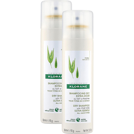 Klorane Extra Milde Droogshampoo Met Havermoutmelk Promo Duo 2x150ml 2e -50% Korting