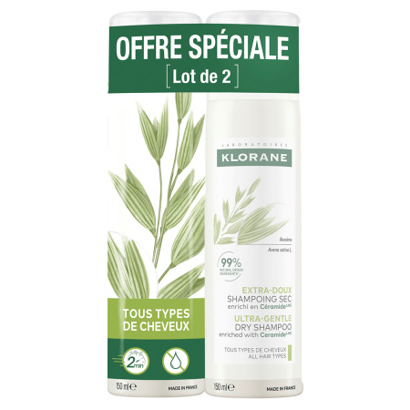 Klorane Haver Droogshampoo 2x150ml