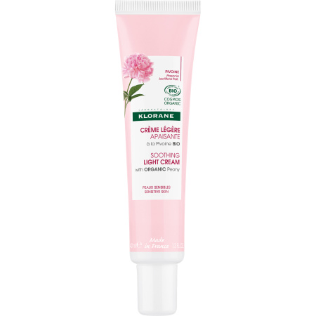 Klorane Lichte Kalmerende Crème Met Bio Pioenroos Gevoelige Huid 40ml