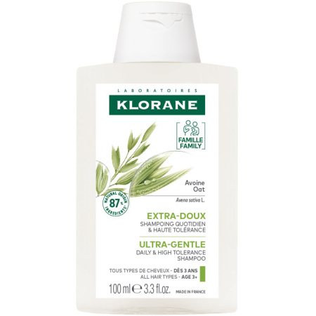 Klorane Haver Extra-Zachte Shampoo Hoge Tolerantie Alle Haartypes 100ml