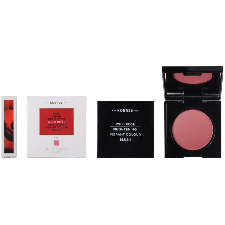 Korres KM Wild Rose Brightening Vibrant Colour Blush 24 Dusty Rose Dosje 5,5g