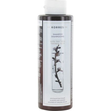 Korres Shampoo Amandel En Lijnzaad Droog En Beschadigd Haar 250ml