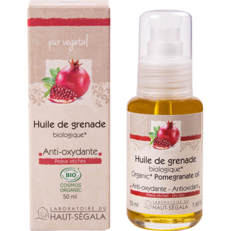 Laboratoire Du Haut-Ségala Anti-Oxidant Granaatappel Olie Voor Droge Huid Bio Pompfles 50ml