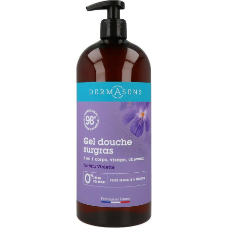 Marque Verte Dermasens Gel Douche Surgras 3en1 Violette Flacon-Pompe 1l