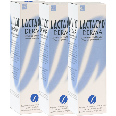 Lactacyd Derma Zeepvrije Wasemulsie Tripack 3x250ml