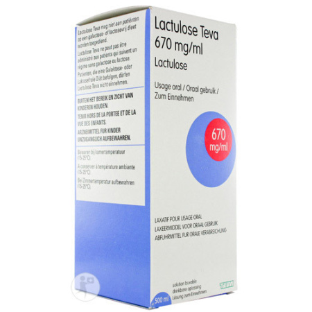Lactulose Teva 670mg/ml Laxeermiddel Drank 500ml