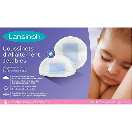 Lansinoh Bluelock Zoogkompressen 100 Stuks
