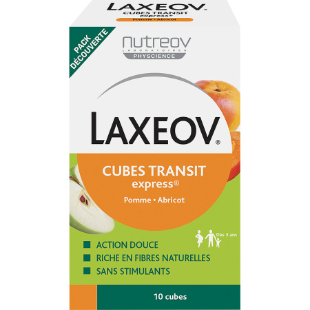Nutreov Laxeov Transit Express Blokjes Appel-Abrikoos Stuks 10x10g