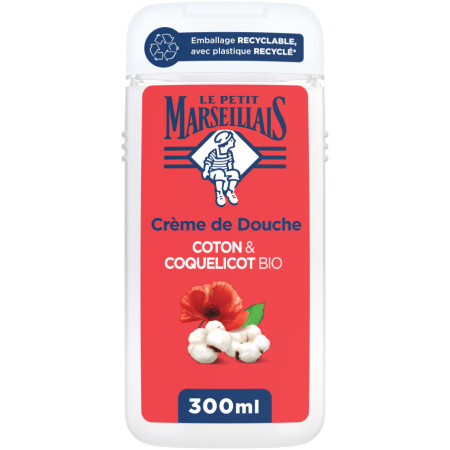 Le Petit Marseillais Extra Zachte Douchecrème Katoen En Bio Klaproos 300ml