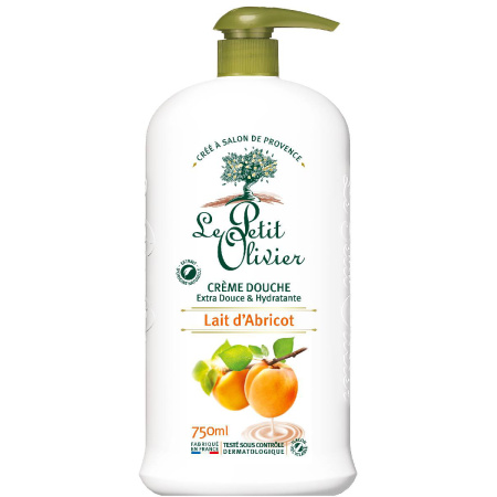 Le Petit Olivier Douchecrème Abrikozenmelk 750ml