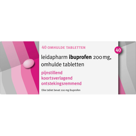 Leidapharm Ibuprofen 200mg 40 Omhulde Tabletten