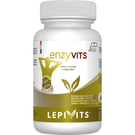 Lepivits Enzyvits Digezyme Spijsverteringsenzymen Gember Spijsvertering 60 Capsules